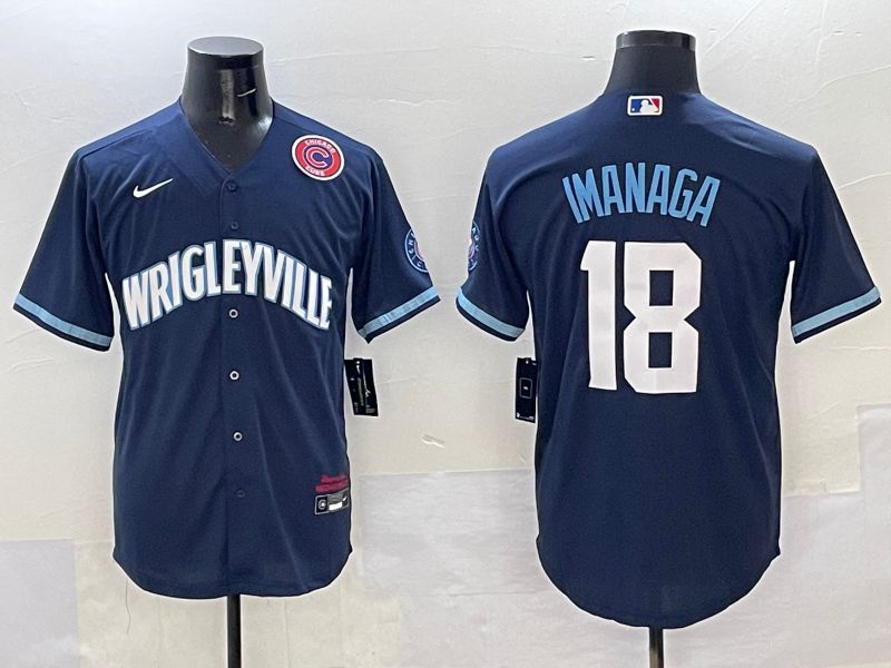 Men Chicago Cubs #18 Imanaga Dark Blue City Edition 2025 Nike MLB Jersey style 6->chicago cubs->MLB Jersey
